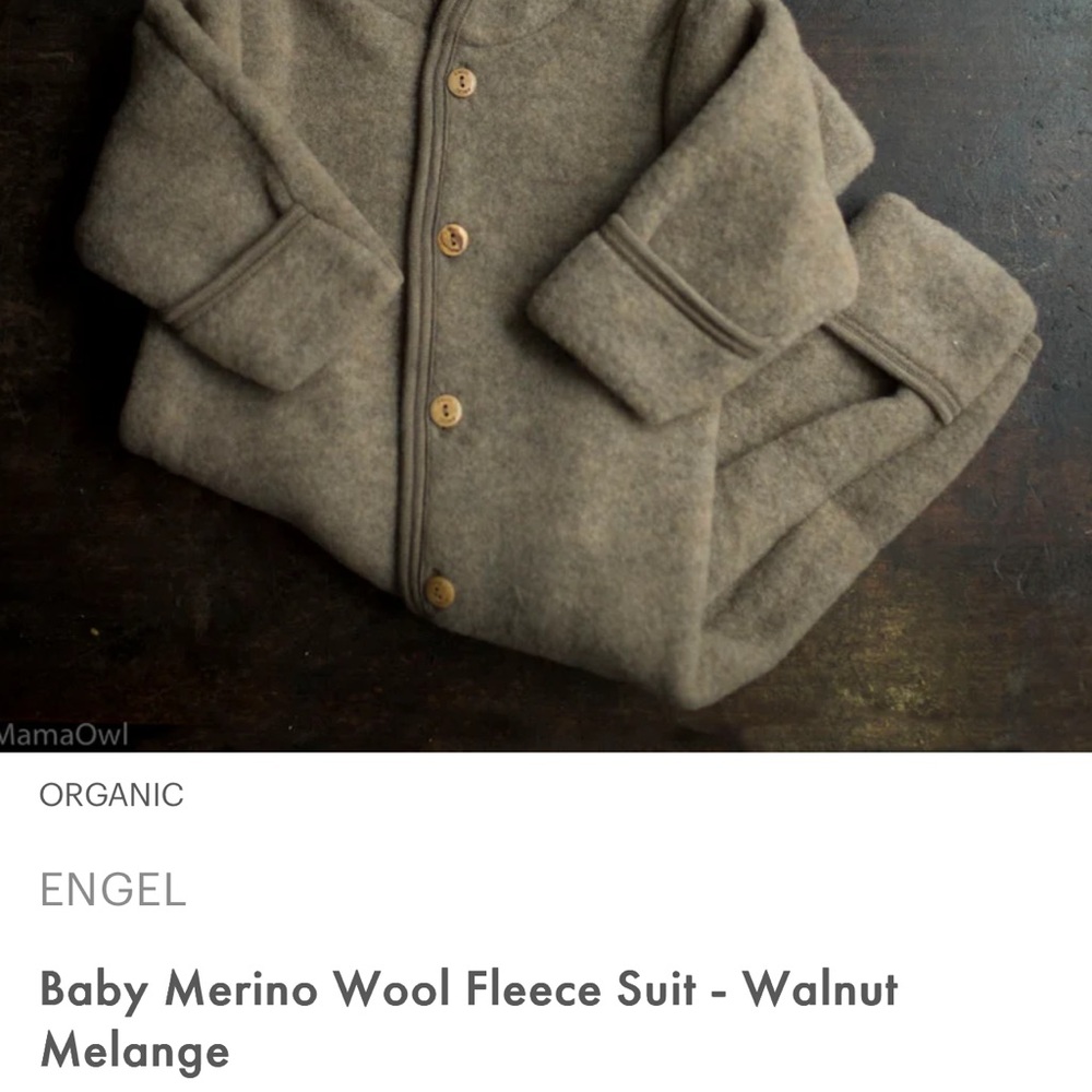 ISO Boiled wool Engel suit 0-3 months